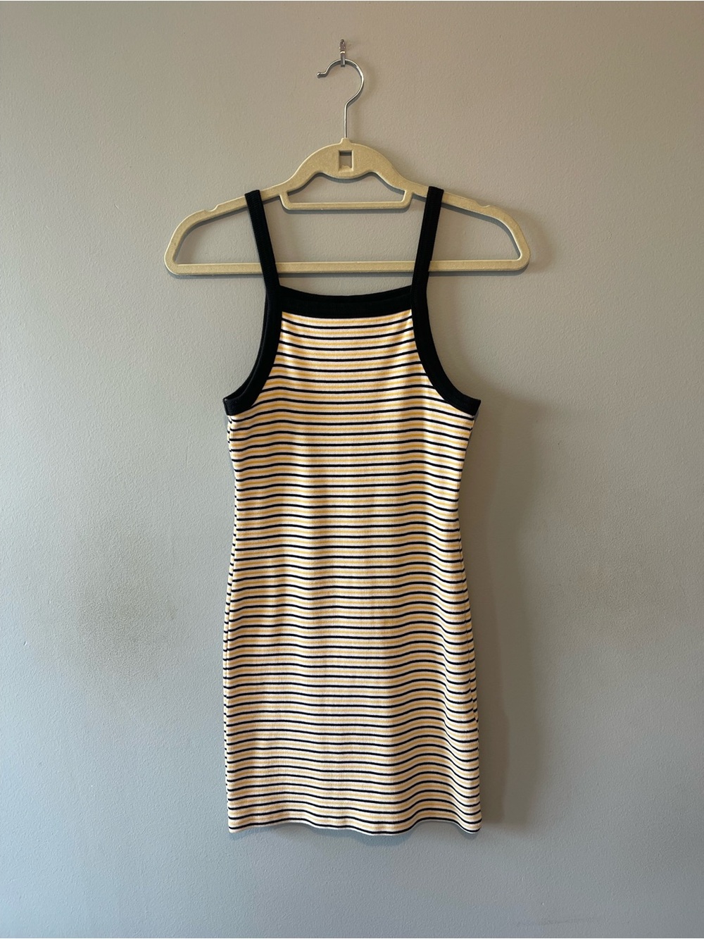 Striped Black and Yellow Tank Dress